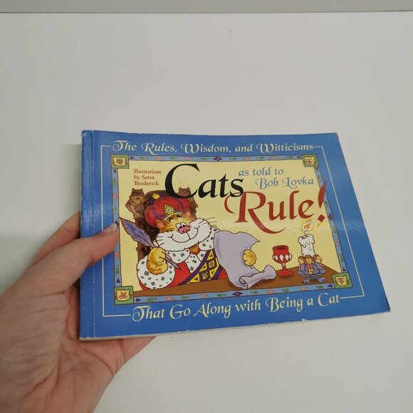Cats Rule Book Illustrated Setsu Broderick Cat Lovers Kittens Quotes Funny - Picture 2 of 10